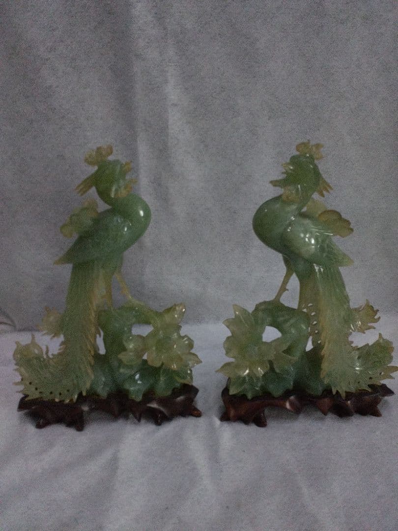 玉石彫刻　中国美術　玉細工　鳳凰