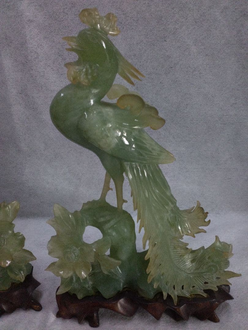 玉石彫刻　中国美術　玉細工　鳳凰