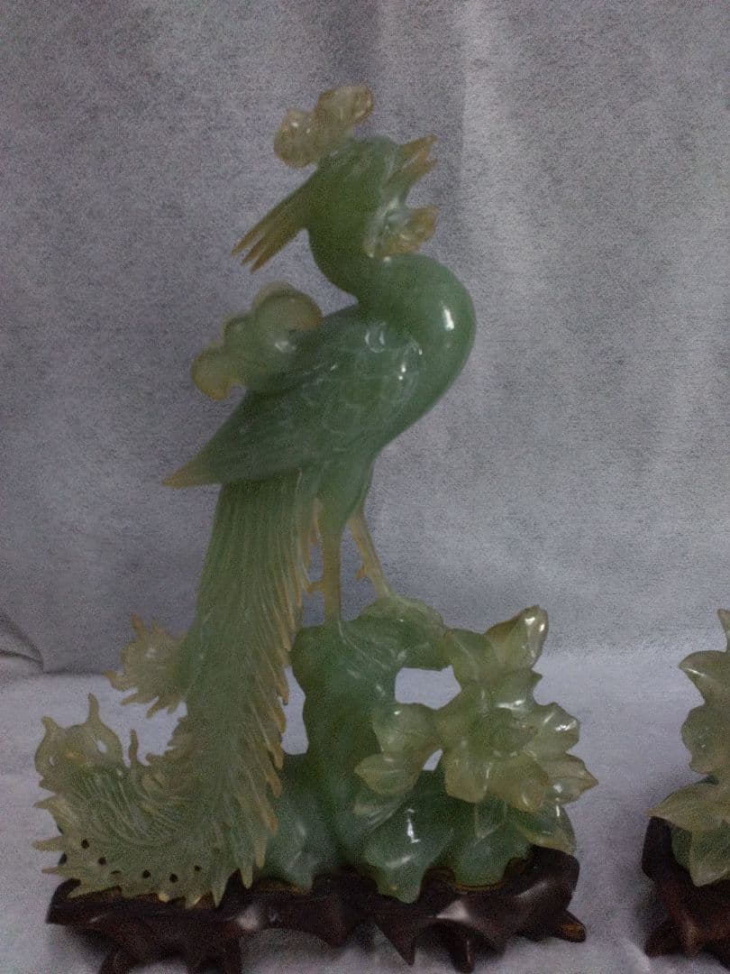 玉石彫刻　中国美術　玉細工　鳳凰