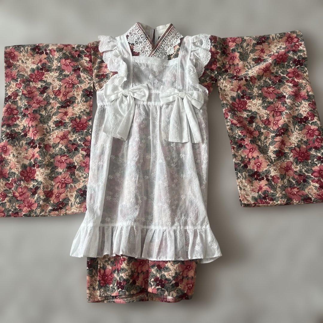 キャサリンコテージ　　アンティークエプロンワンピース着物