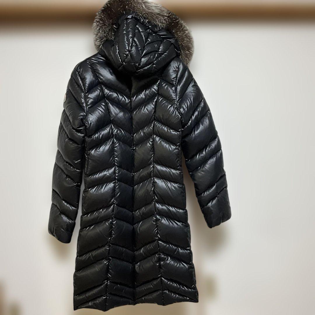 美品MONCLER ブラック ロングダウンジャケット01番