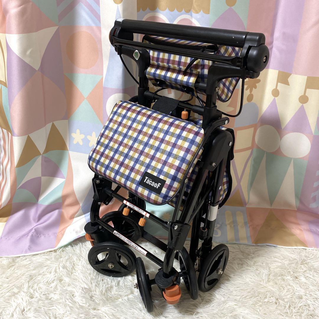 美品　幸和製作所 シルバーカーTacaoF テイコブナノン　チェック