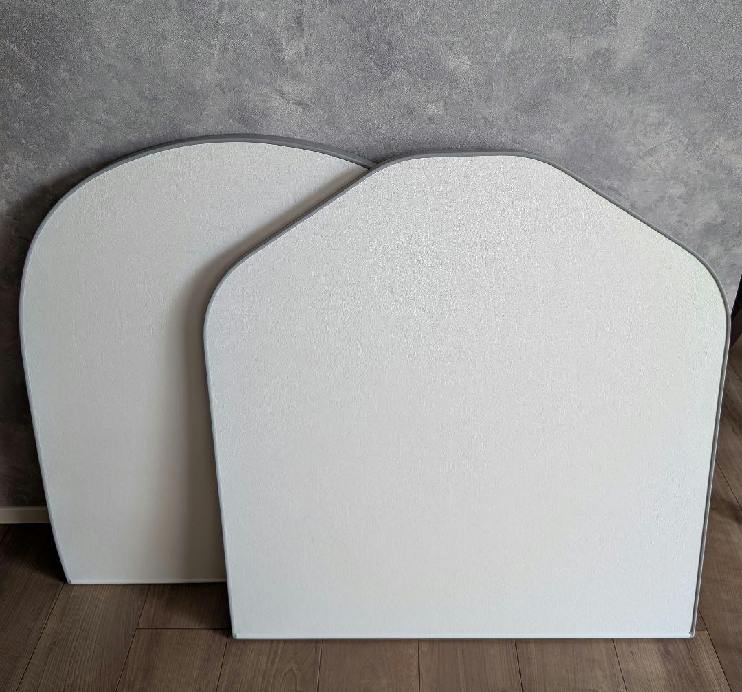 アーチ型ホワイト風呂ふた2枚セット