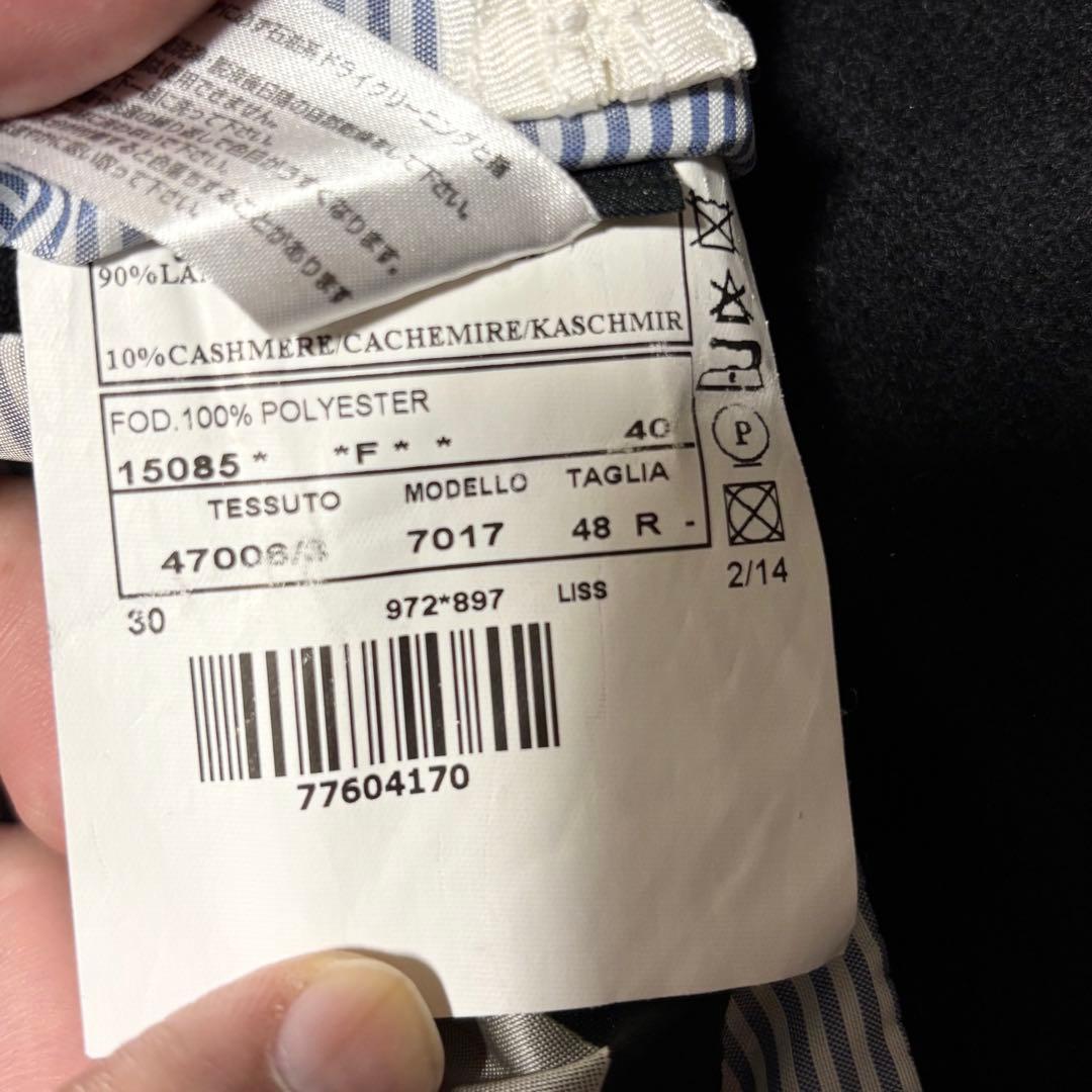 ハイドロゲン LUIGI BIANCHI ステンカラーコート カシミヤ混　黒