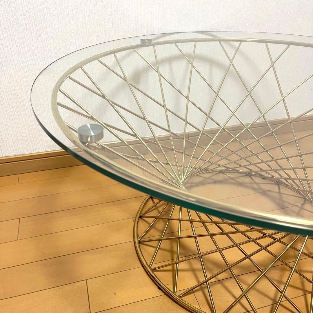 美品 Francfranc フランフラン マーリアコーヒーテーブル ゴールド