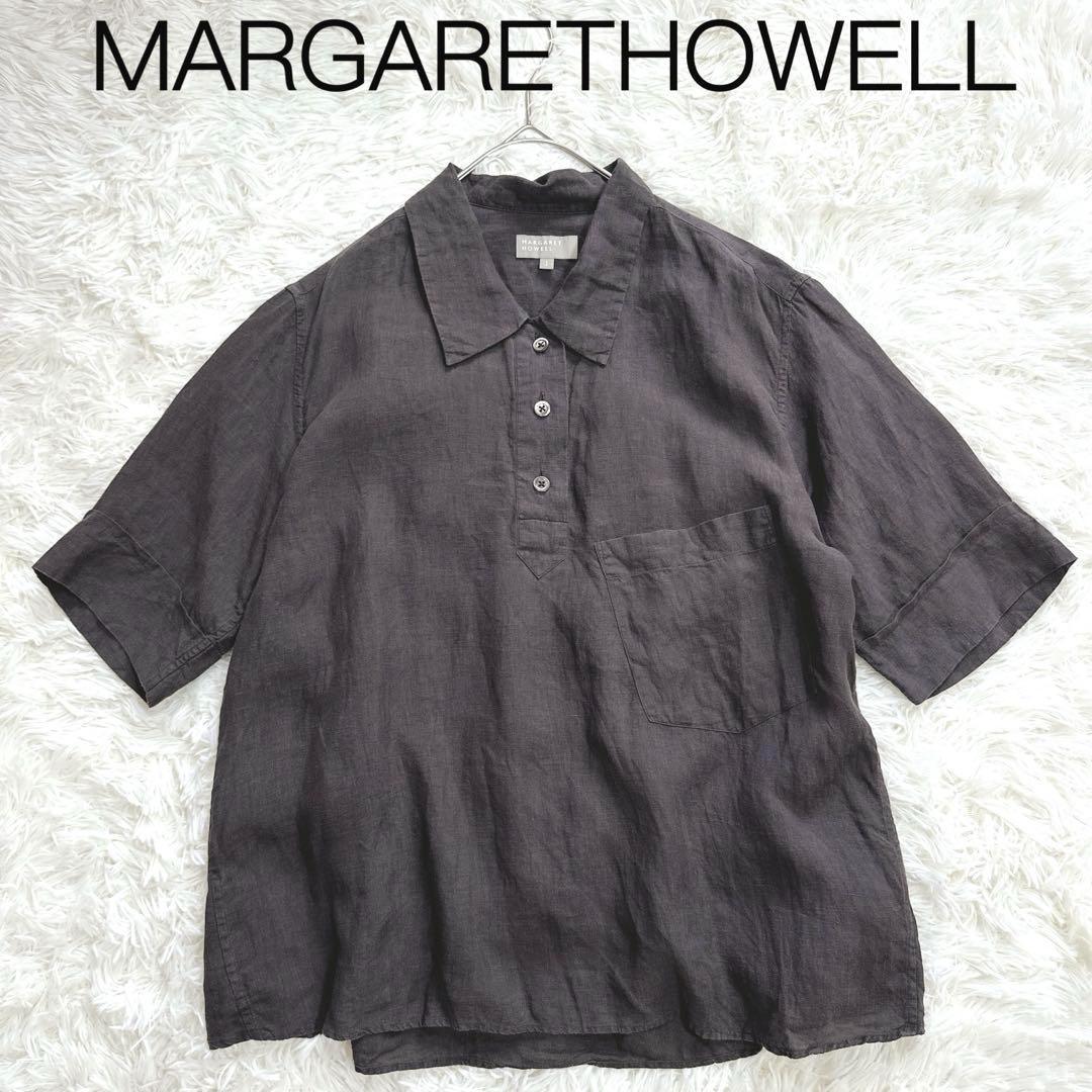 極美品 22SS マーガレットハウエル FINE LINEN SHIRT リネン