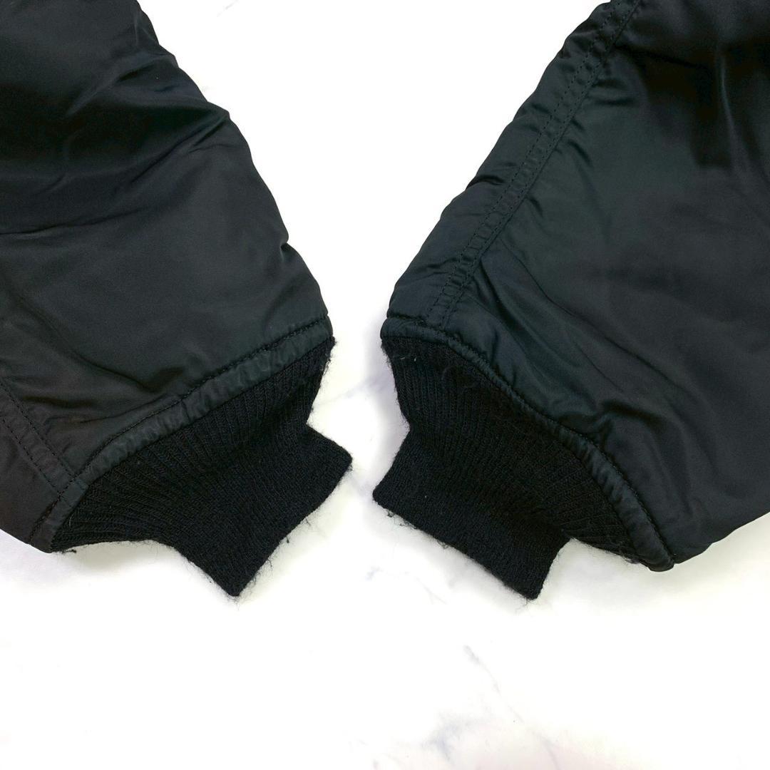 80s USA製 ALPHA MA-1 フライトジャケット 黒 M　D961