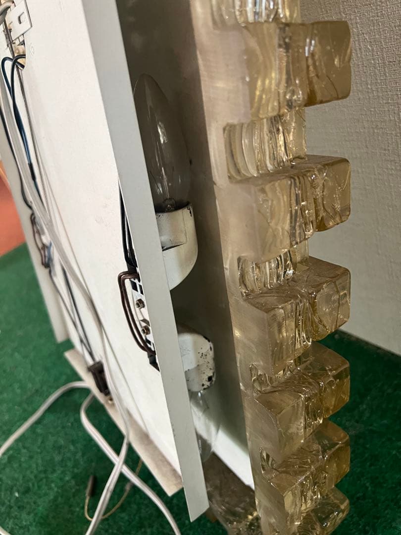 【O-1511】鏡 ミラー ライト付 女優ミラー 壁掛け ウォールミラー