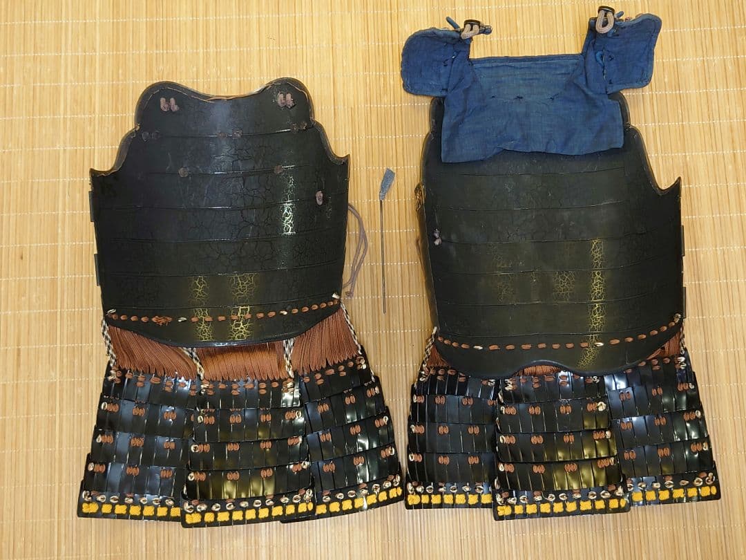 ★★送料無料☆丸武産業製☆光忍☆橙糸威伊予素懸二枚胴具足☆等身大☆鎧兜・甲冑★★