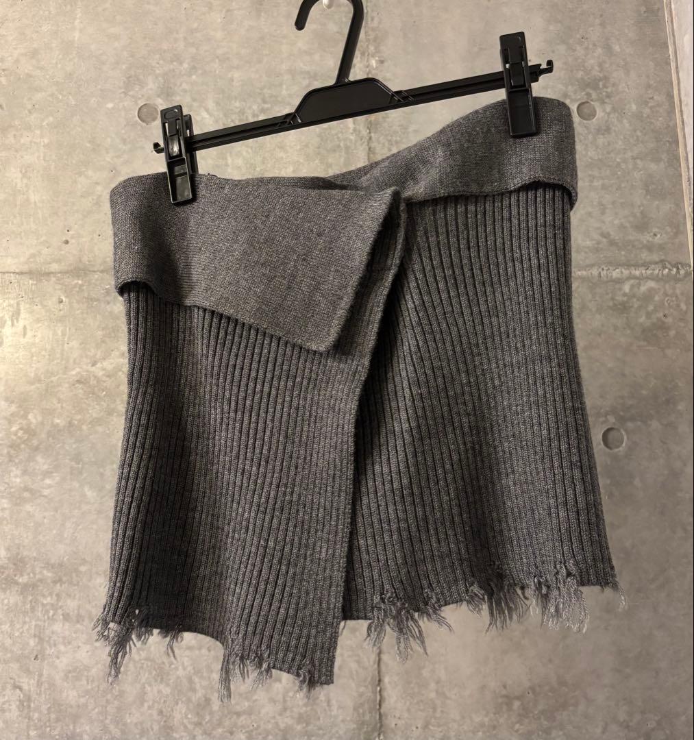 スカート Perverze Damaged Knit Cape And Apron