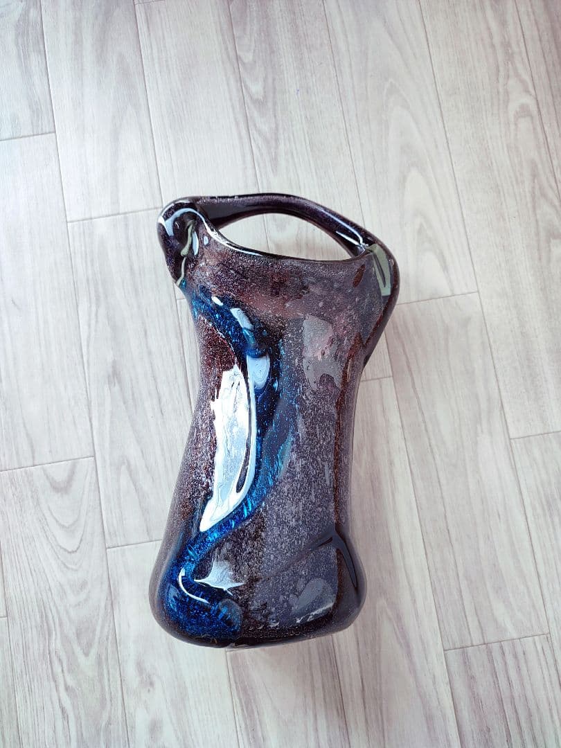 希少　琉球ガラス　稲嶺盛吉　花瓶　フラワーベース