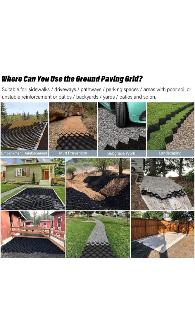 砂利 保護材 マット 1 2 4 6 8 10 M ジオ・グリッド 拡張可能