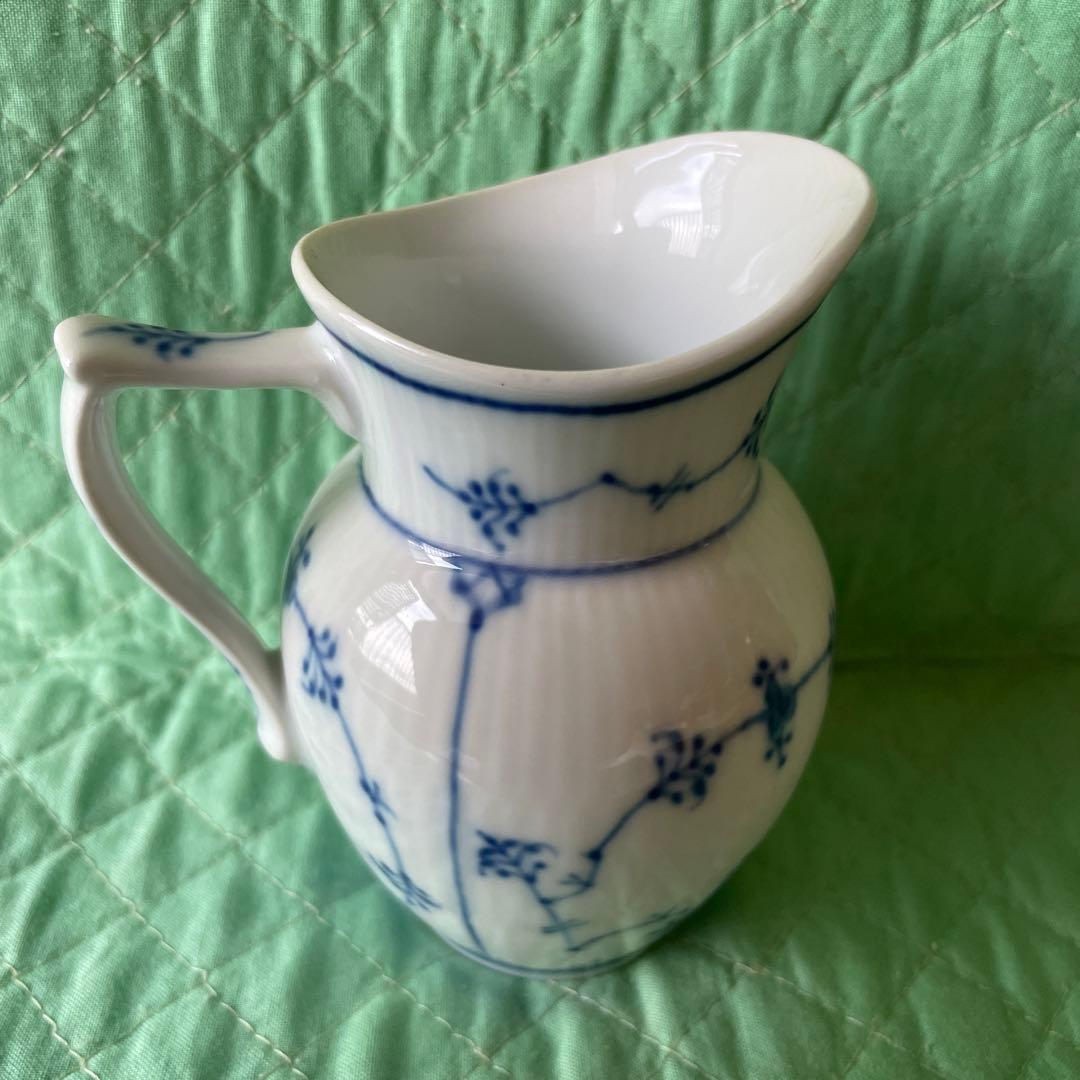 【未使用】ロイヤルコペンハーゲン　ブルーフルーテッドプレイン ポット&クリーマー
