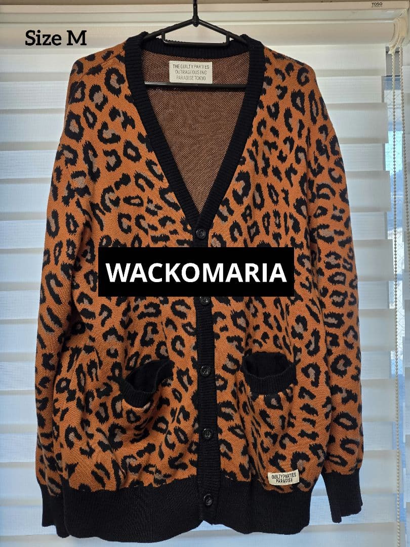 トップス WACKOMARIA LEOPARD JACQUARD CARDIGAN