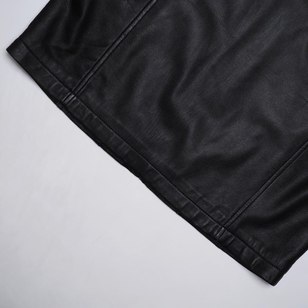 Karl Helmut ラムレザー トラッカージャケット オーバサイズ 黒 L