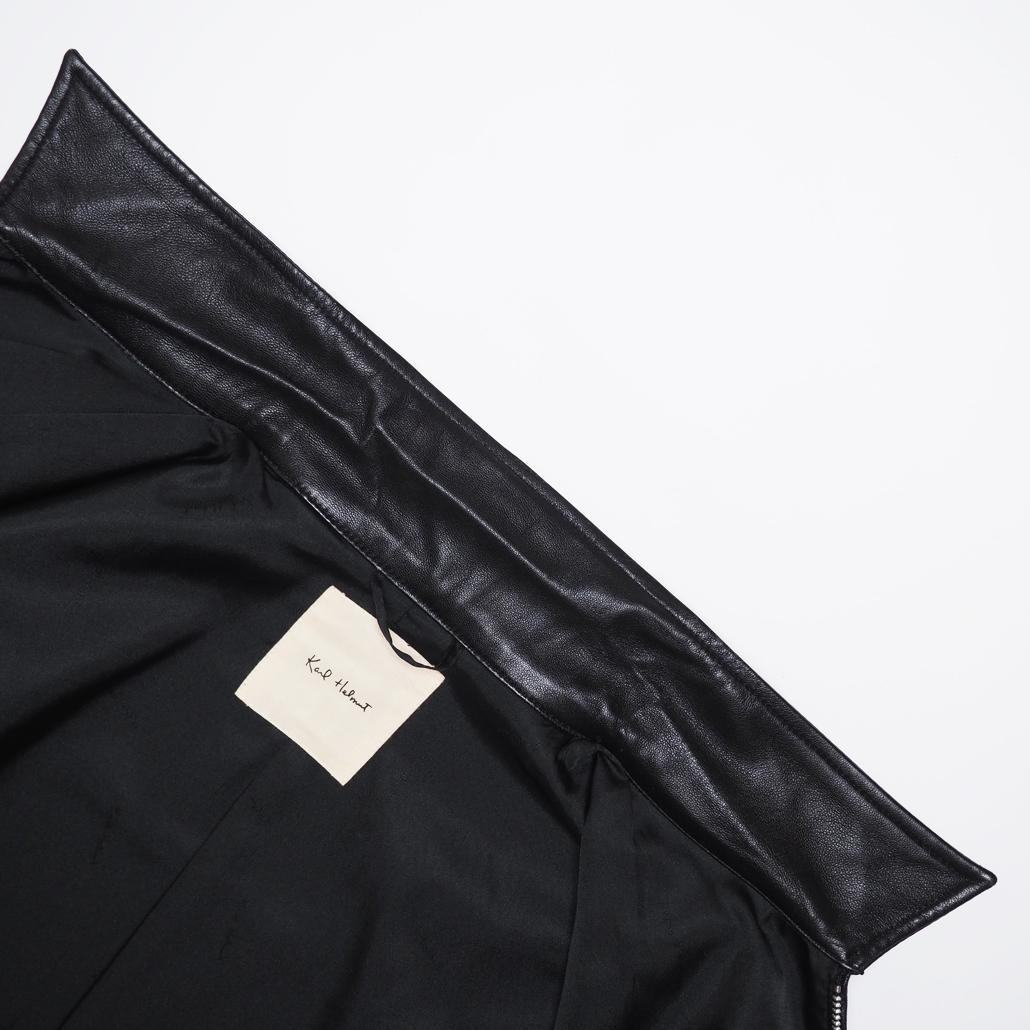 Karl Helmut ラムレザー トラッカージャケット オーバサイズ 黒 L