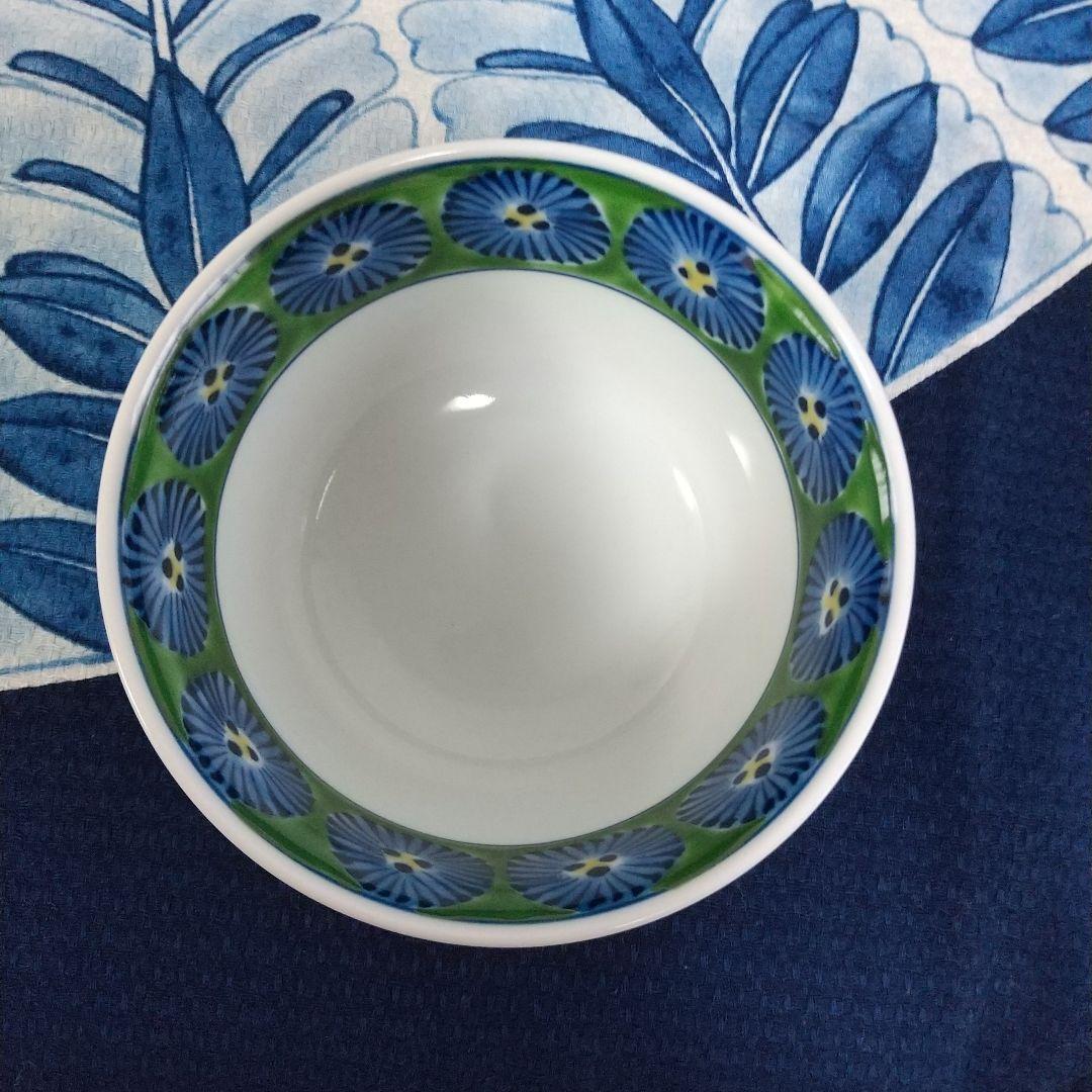 源右衛門⭐️緑彩松葉紋 飯椀