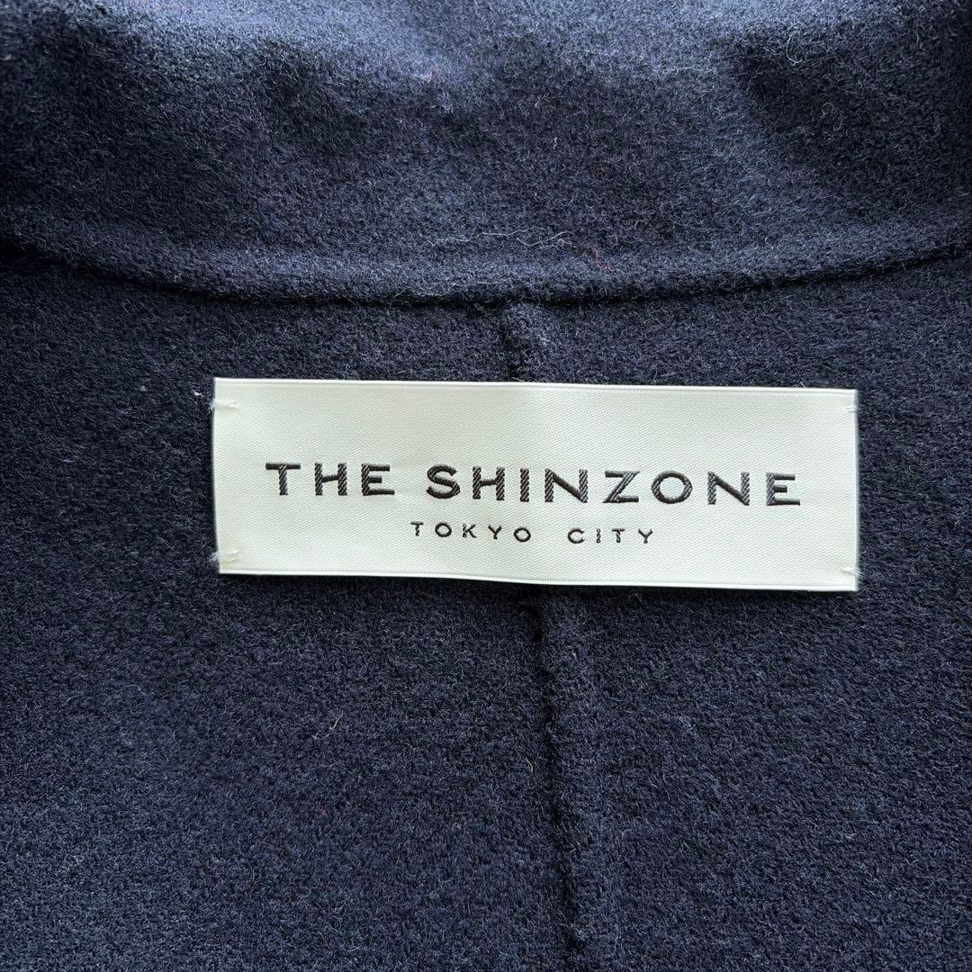 タグ付き✨ ザシンゾーン ダブルフェイス ウールチェスターコート ロング丈 紺