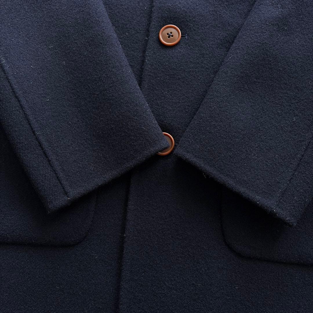 タグ付き✨ ザシンゾーン ダブルフェイス ウールチェスターコート ロング丈 紺