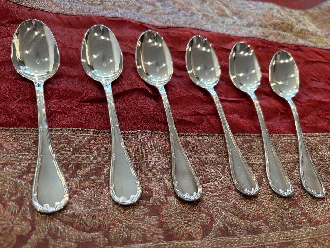 美品 クリストフル マルリー カトラリー　42本6客 オーダーメイド収納ケース付