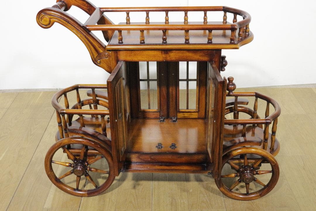 マホガニー家具★シンデレラワゴン★キッチンワゴン★良品★