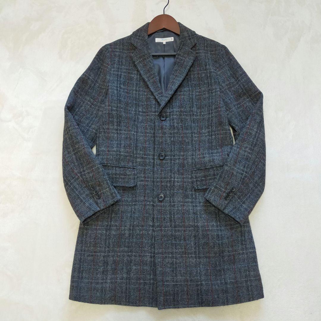 美品　BEAMS×HARRIS TWEED　チェスターコート　Мサイズ