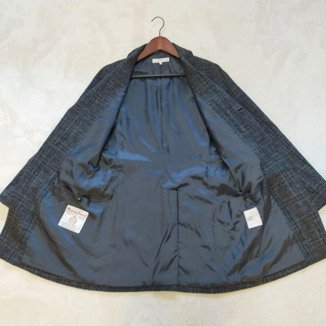 美品　BEAMS×HARRIS TWEED　チェスターコート　Мサイズ