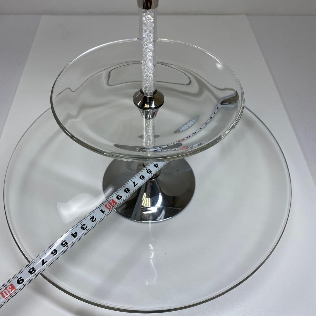 スワロフスキー　ケーキスタンド2段　タルチ　東さ7-0714②