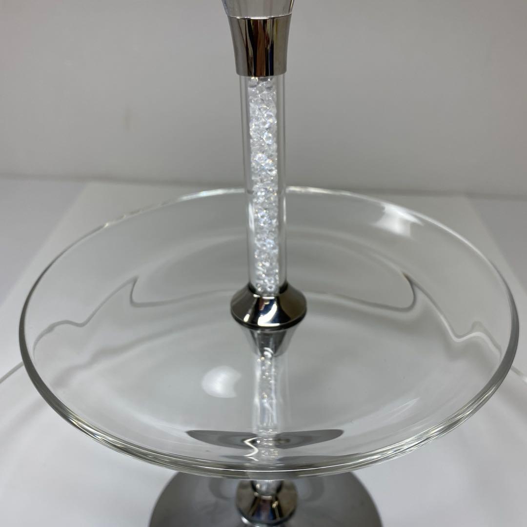 スワロフスキー　ケーキスタンド2段　タルチ　東さ7-0714②