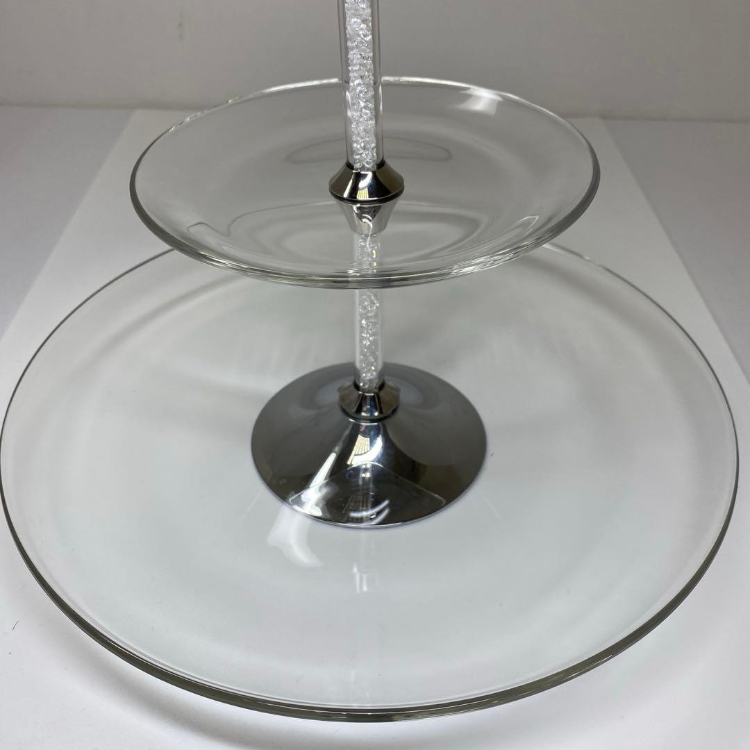 スワロフスキー　ケーキスタンド2段　タルチ　東さ7-0714②