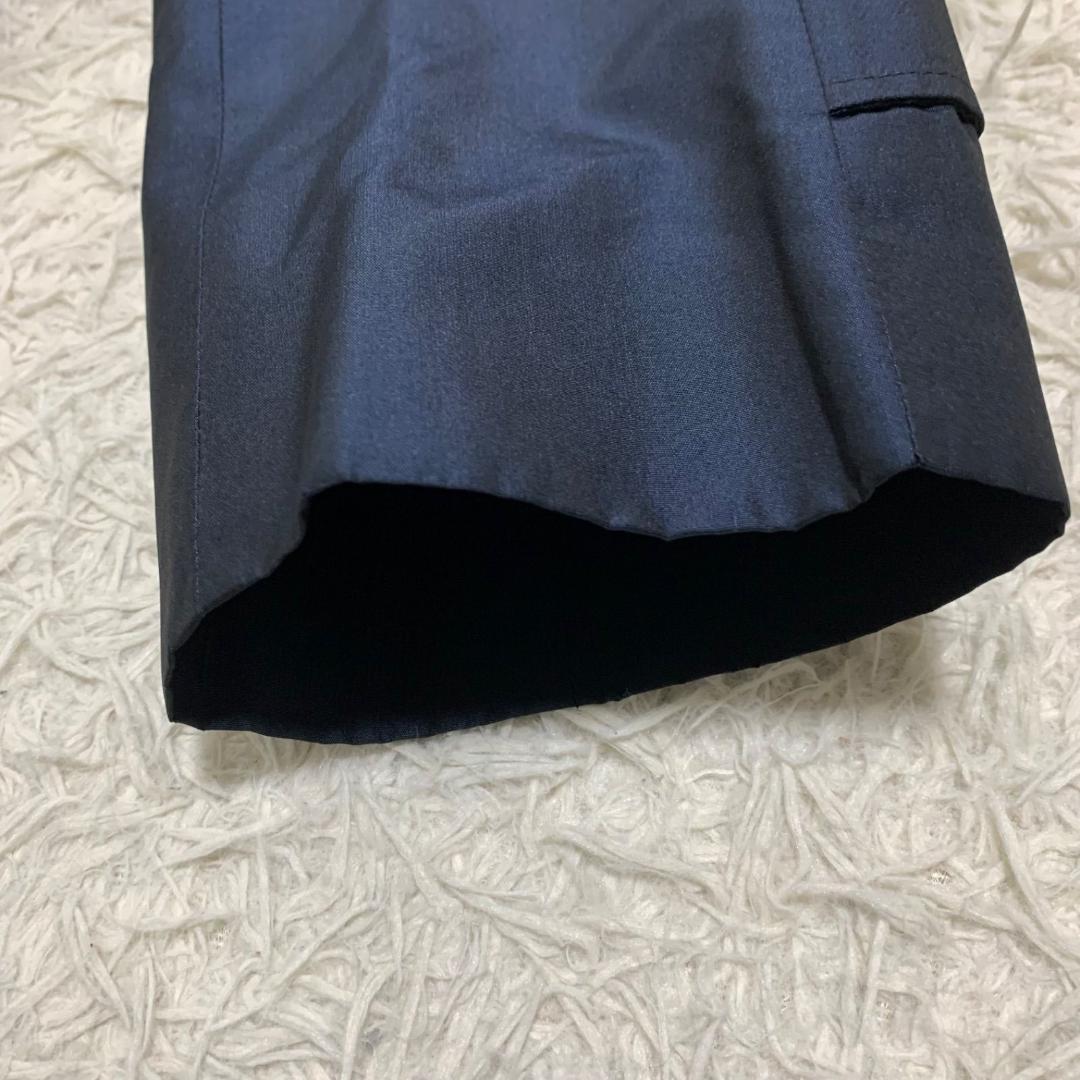 美品✨アクアスキュータム シルク100% 光沢 トレンチコート ネイビー