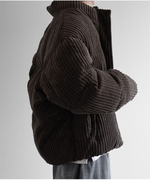 ダークブラウン コーデュロイジャケット