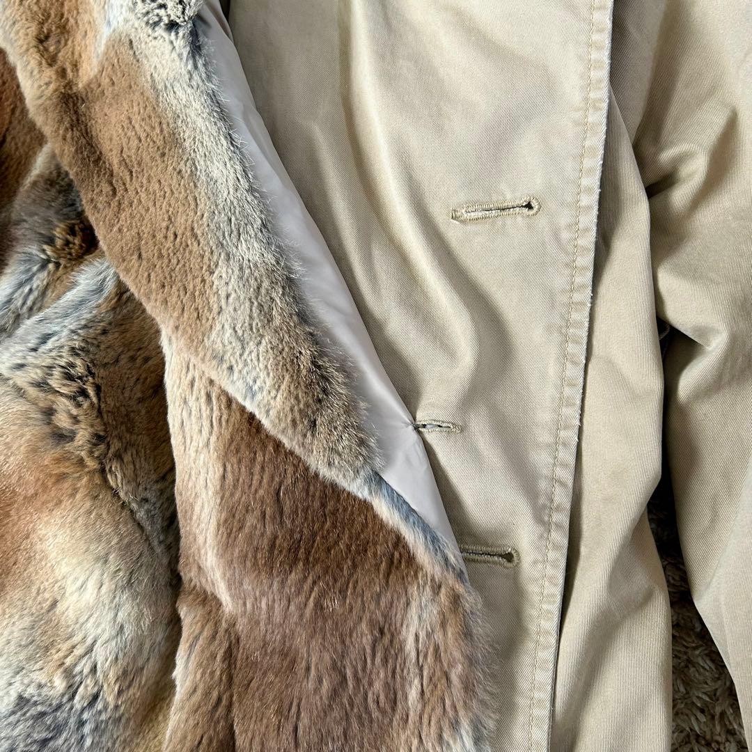 サージュデクレ トレンチコート ラビット コレクション ライナー 毛皮