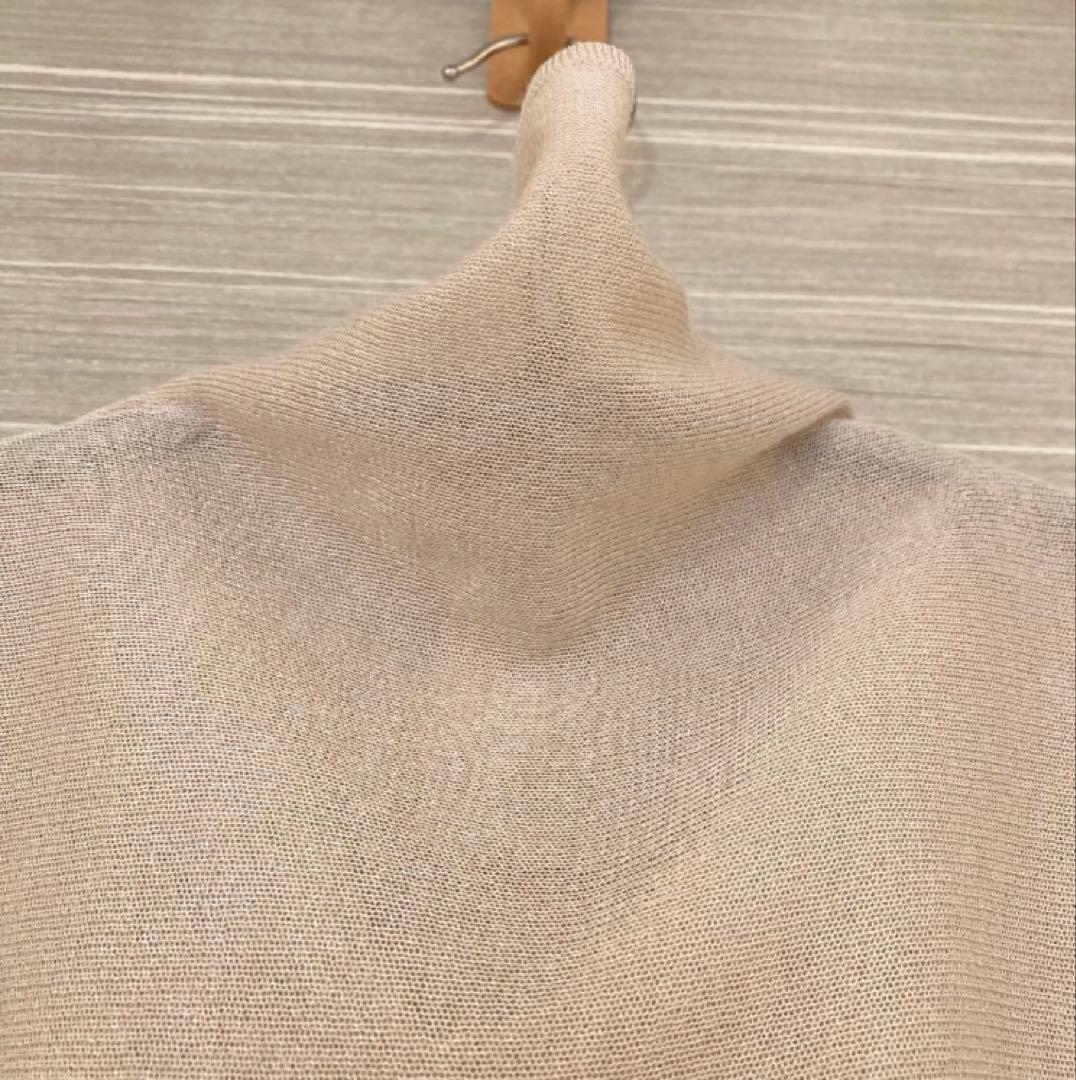 anuans シアーニットボウタイトップス ライトベージュ