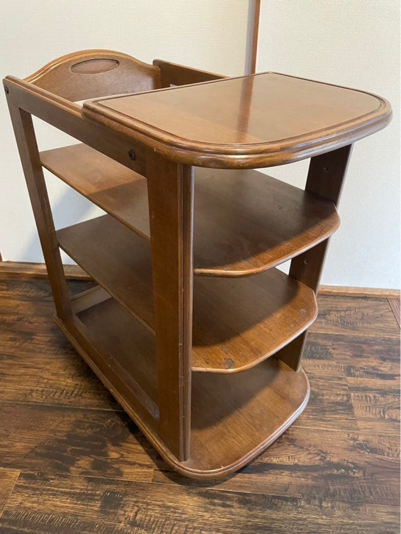 姫路モッコウ マルニ キッチンワゴン 木製 カート 3段 キャスター付 ワゴン