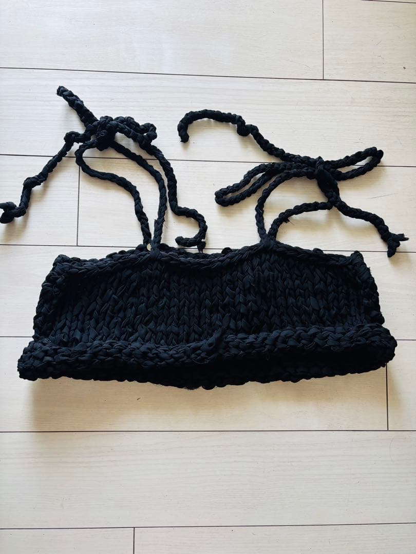 tope information tube top black チューブトップ