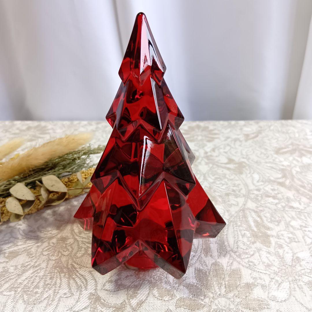 バカラ Baccarat クリスマス ツリー レッド オブジェ インテリア雑貨