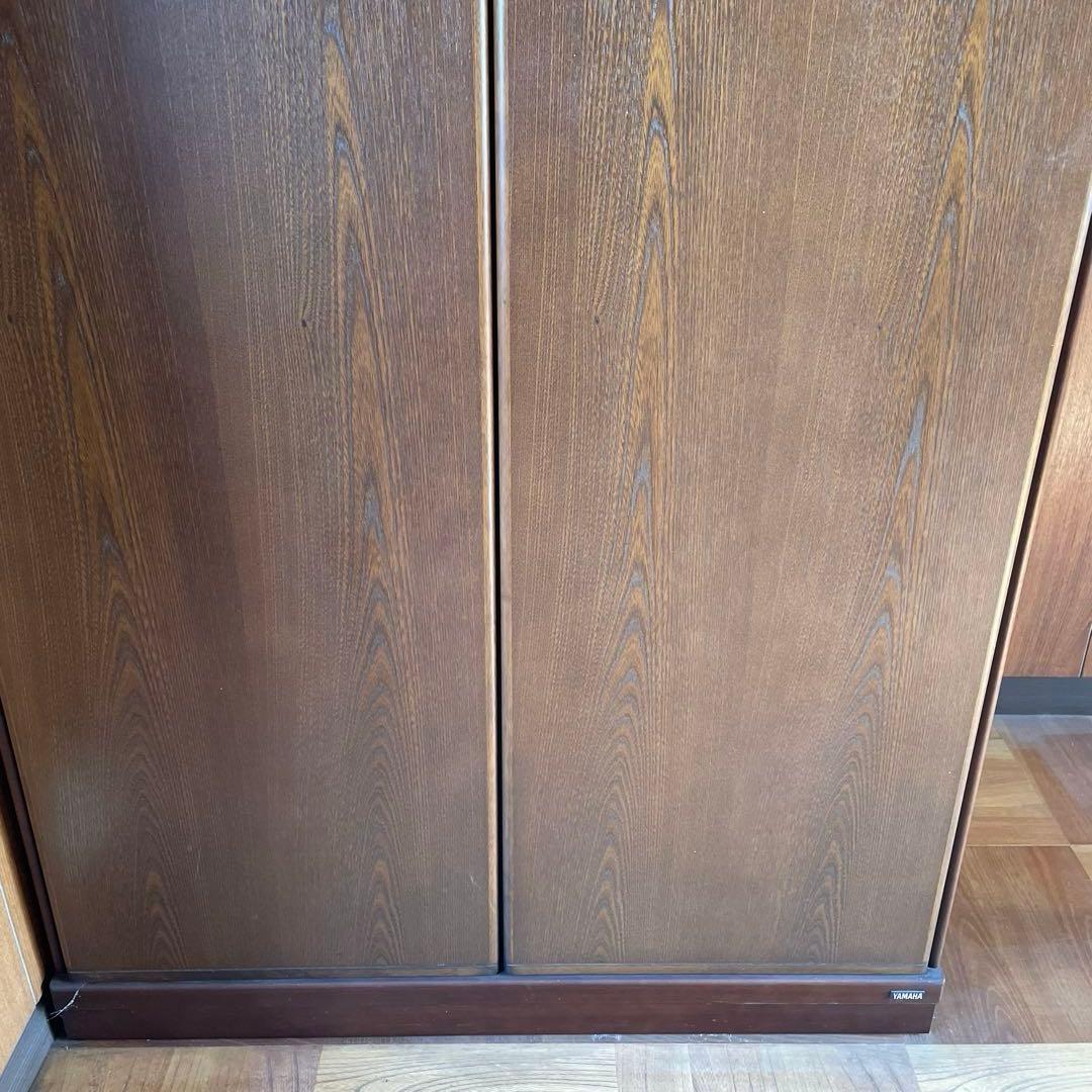 YAMAHA ヤマハの家具　ビンテージ家具　ダークブラウン木製クローゼット 2扉