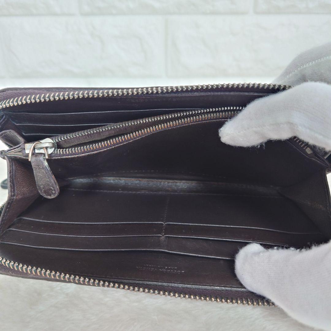 BOTTEGA VENETA イントレチャート 長財布 ラウンドジップ