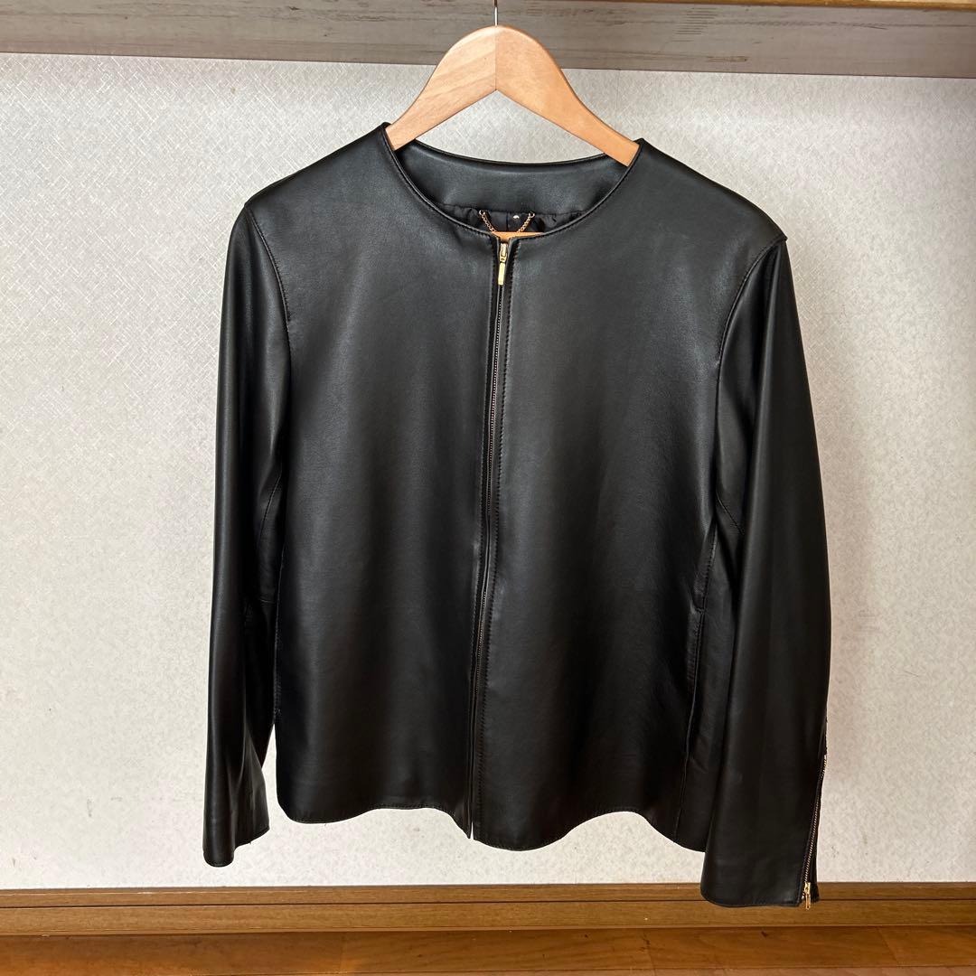 まこ　23区　レザージャケット黒44