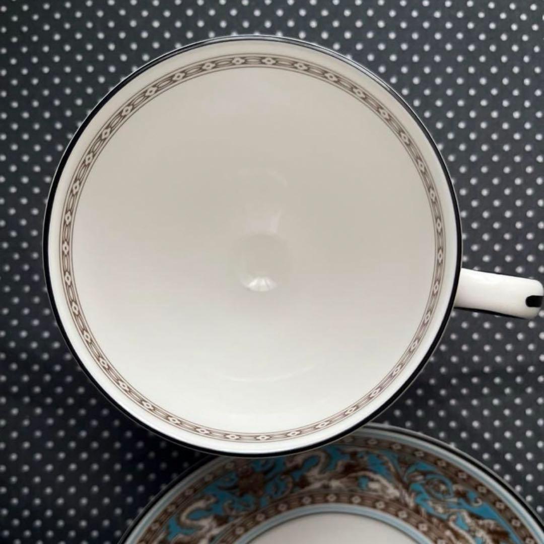 ウェッジウッド フロレンティーン　カップ＆ソーサー　ピンク　ターコイズ