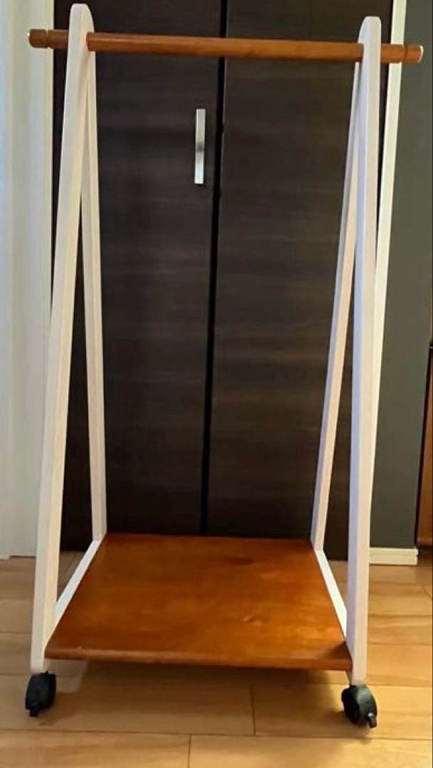 Milk木製ハンガーラック キャスター付き 北欧 木育 キッズ