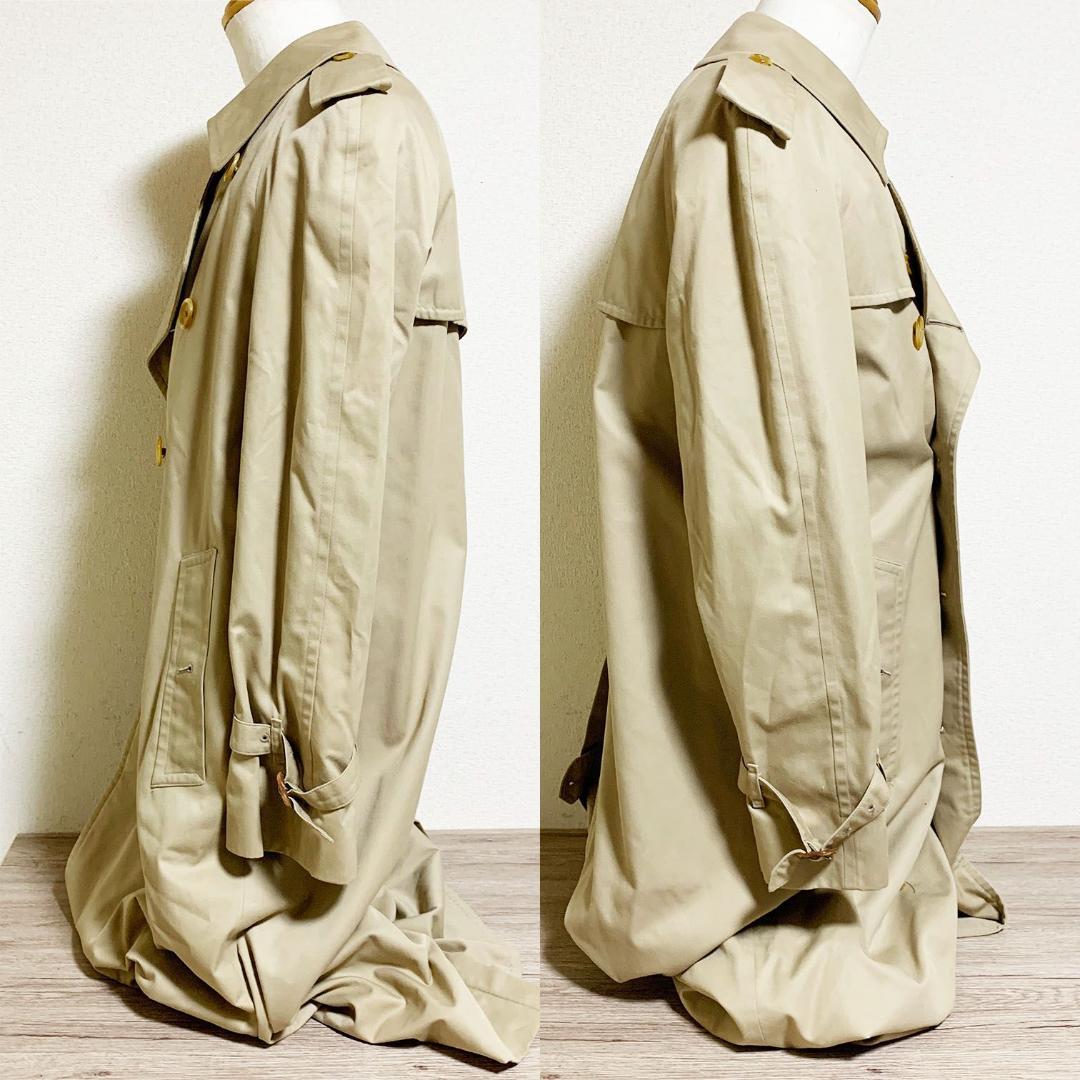 【美品】バーバリー トレンチコート ベルト欠損 ノバチェック ベージュ L