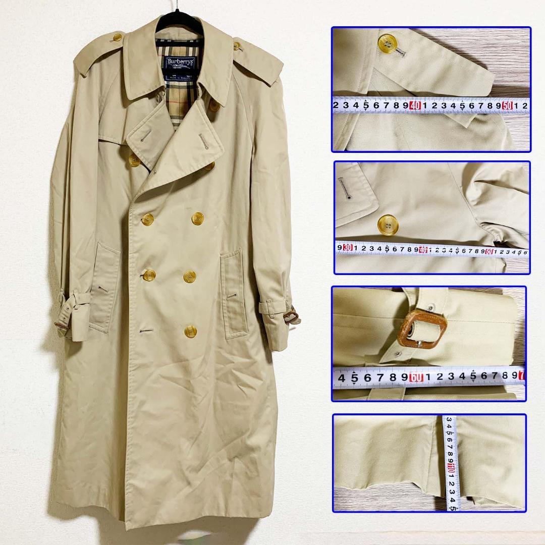 【美品】バーバリー トレンチコート ベルト欠損 ノバチェック ベージュ L