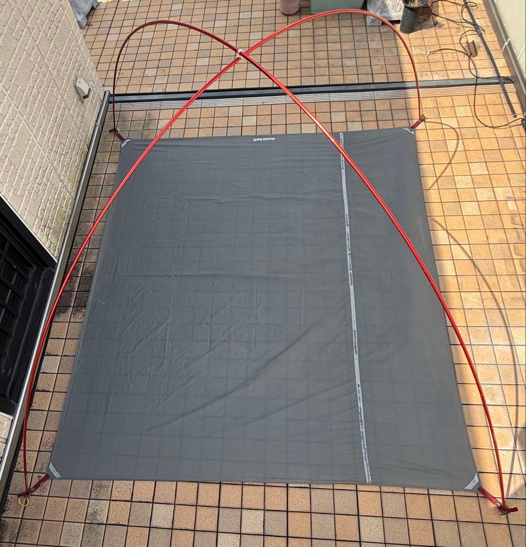 モンベルステラリッジ4テント、レインフライ、グランドシート