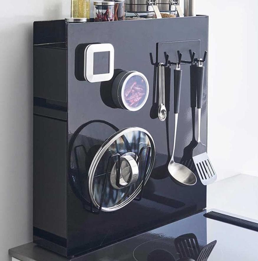 【定価15950円】tower 隠せる調味料ラック タワー 2段 ブラック