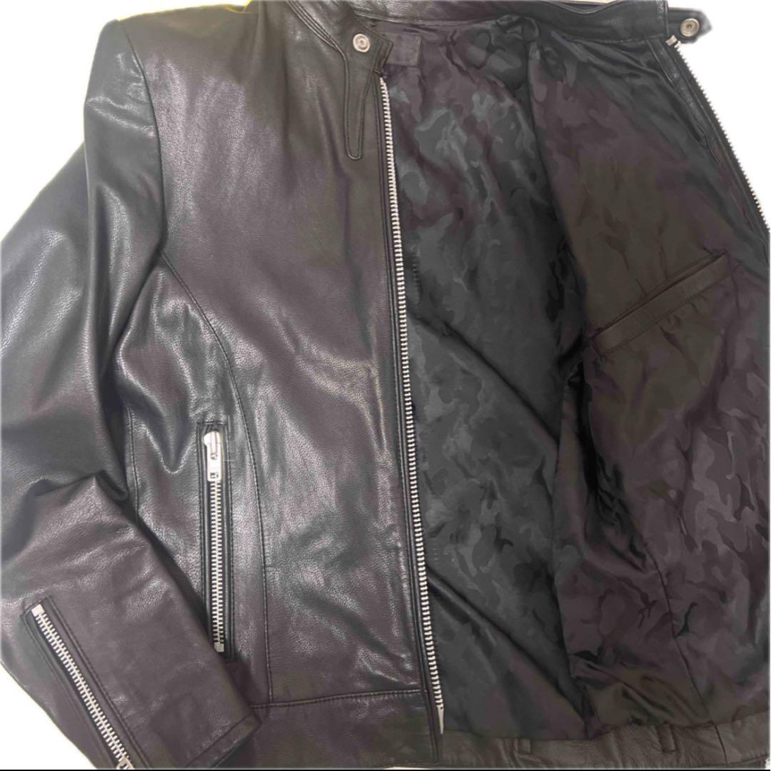 MURDER LICENSE シングルライダースジャケット 46 ブラック