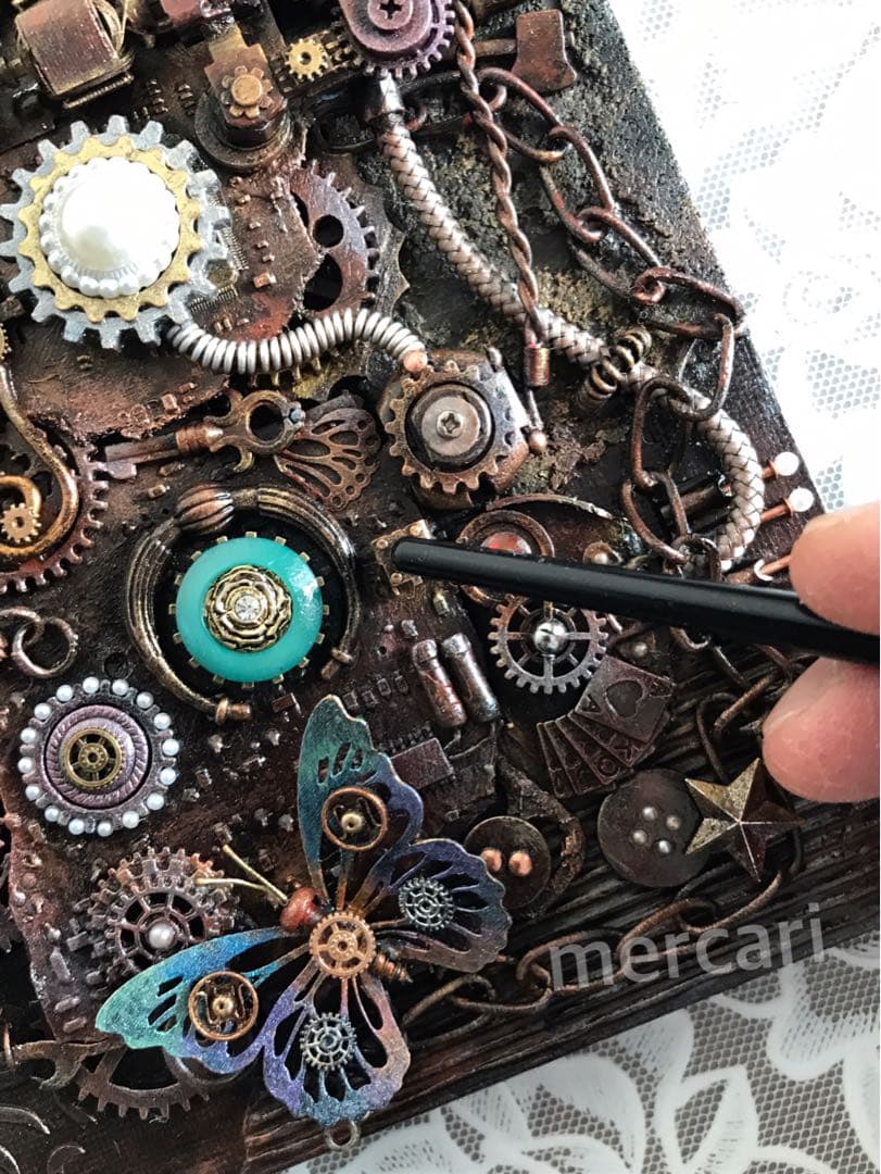 テクスチャー スチームパンクアート 立体画 原画 1点もの sp#8