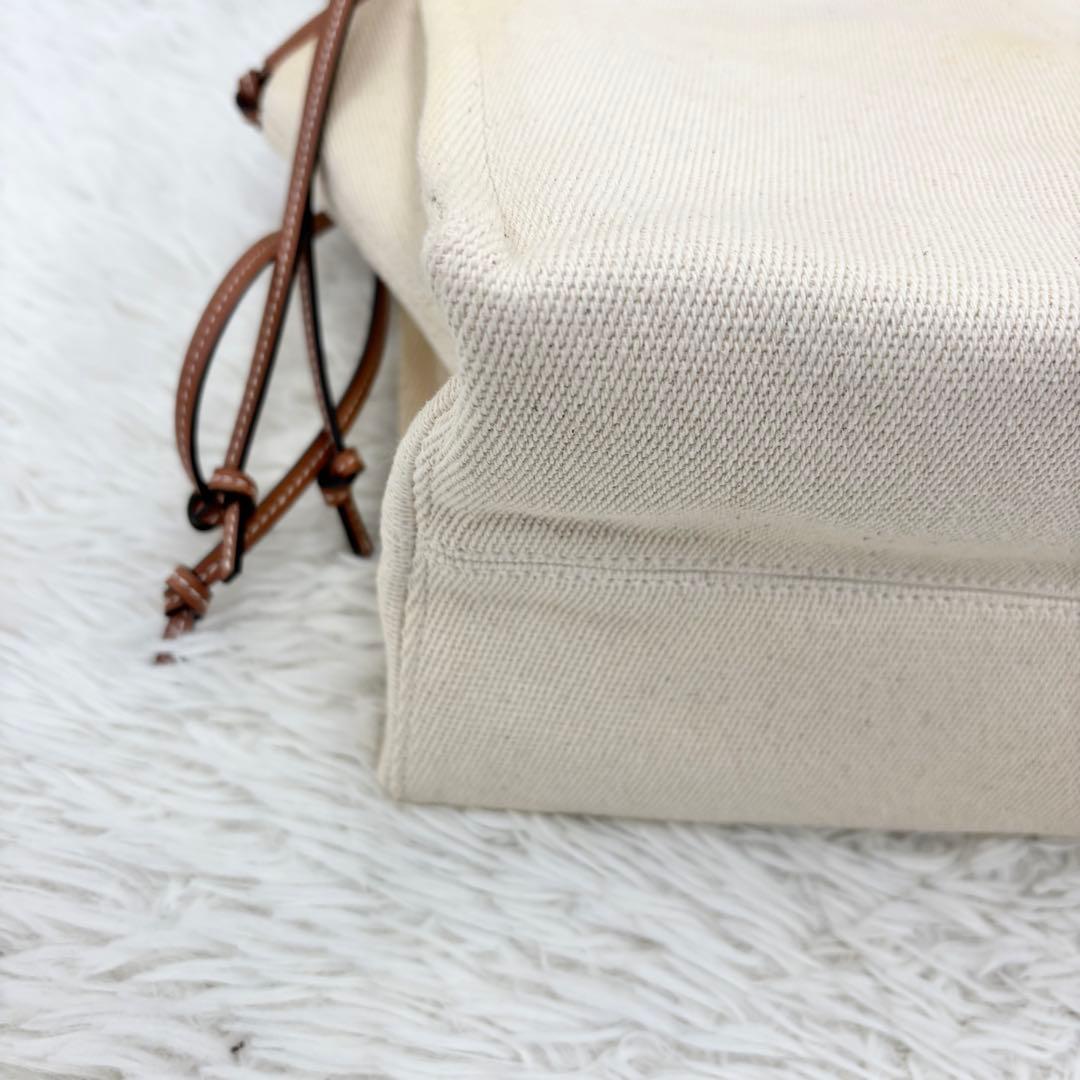 LOEWE ロエベ クッショントート スモール キャンバス トートバッグ レザー