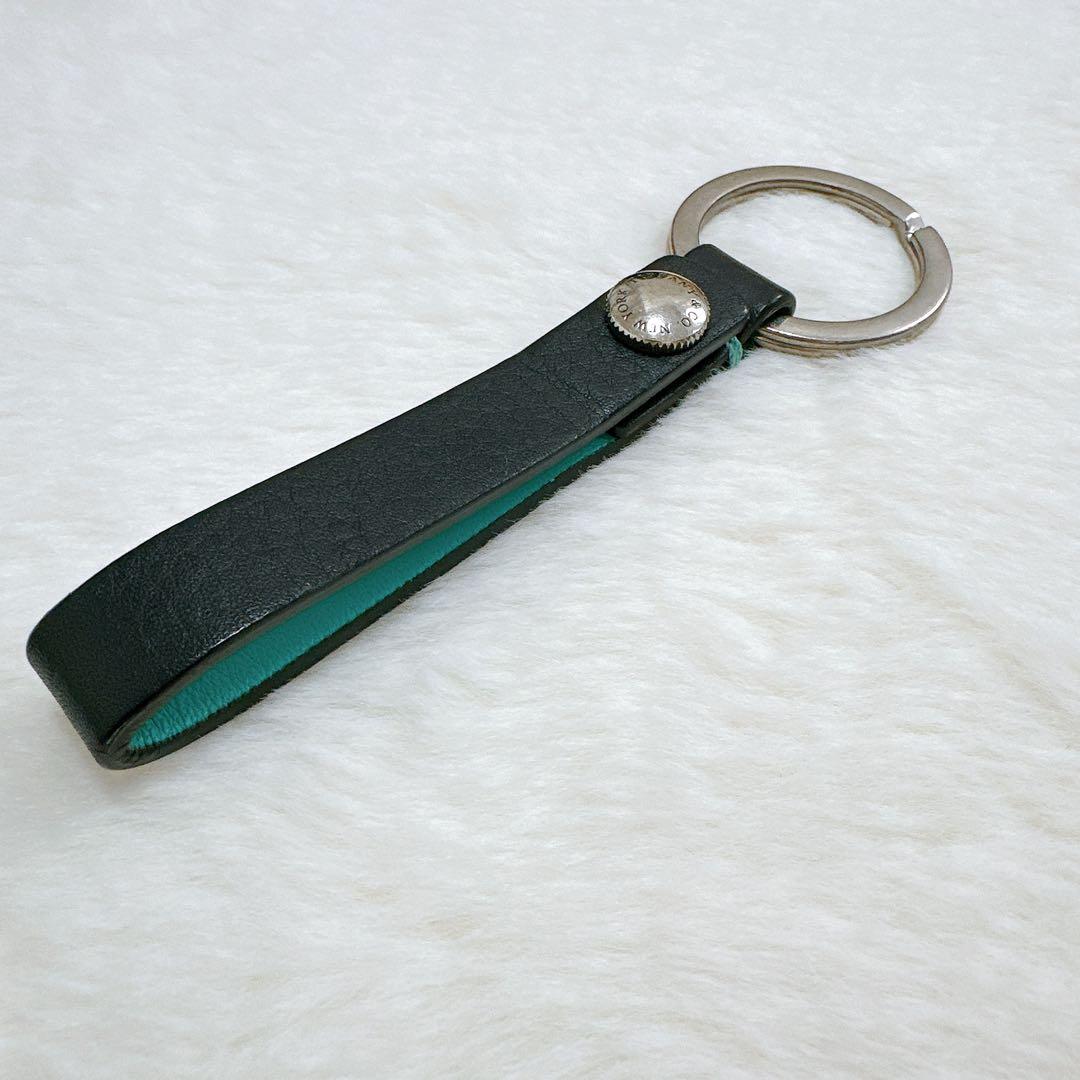 TIFFANY＆Co ティファニー レザーストラップ付キーリング スナップループ